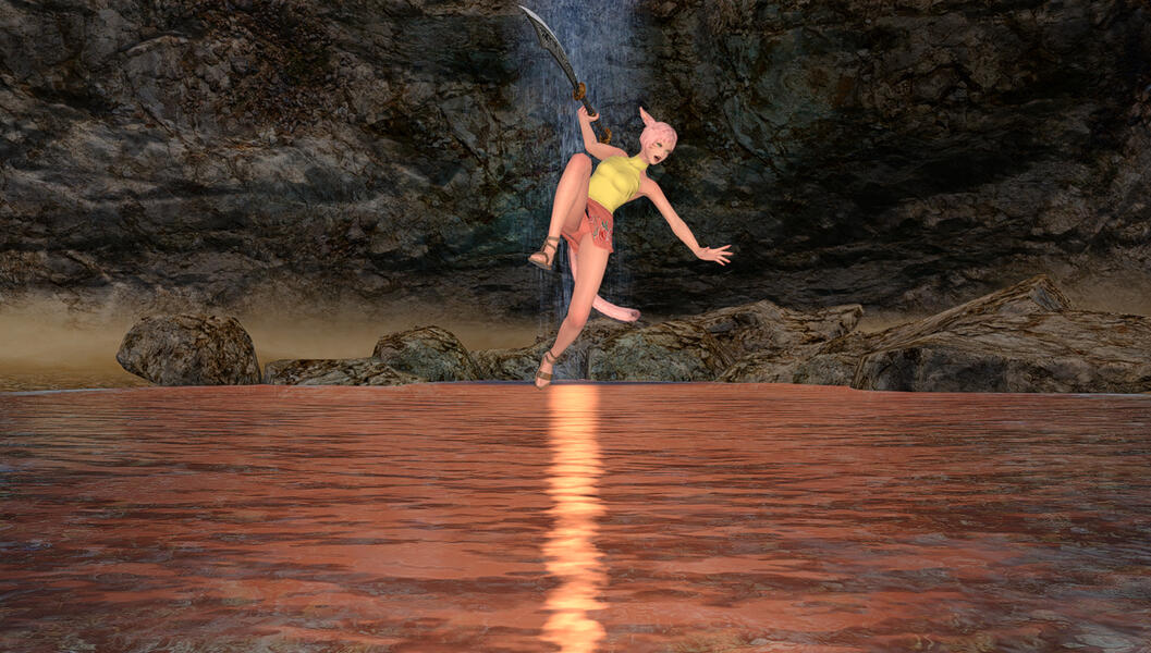 L'lune Fhey (Tae'yong) in her youth training as a Viper in Costa Del Sol (age 16, 1568 6AE)