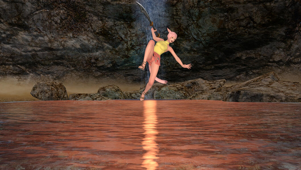 L'lune Fhey (Tae'yong) in her youth training as a Viper in Costa Del Sol (age 16, 1568 6AE)