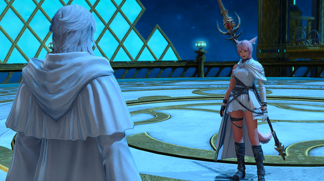 Tae'yong saying her final goodbye to Elidibus in the Aitiascope before he returns to the aetherial sea. (age 29, 5 7AE)