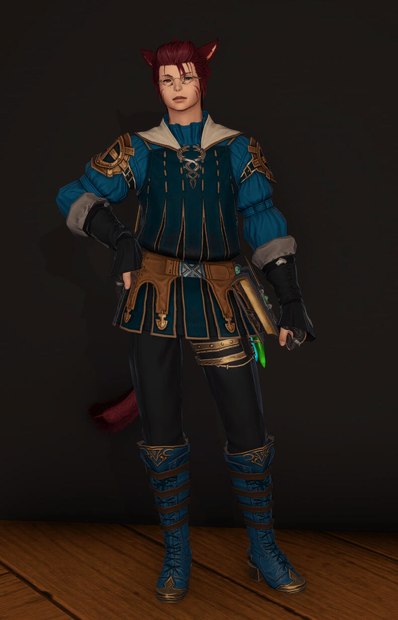 Tae'yong and G'raha Tia's son Desch. Aside from his Allagan Eye, he greatly resembles his grandfather Fhey.